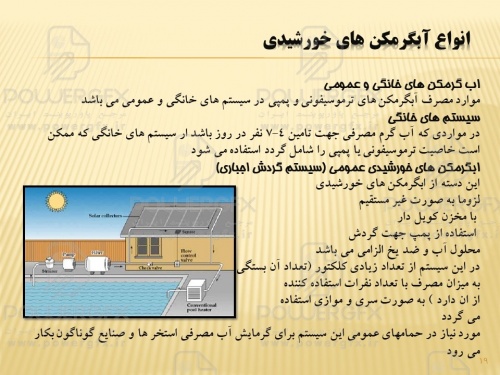 پاورپوینت آبگرمکن های خورشیدی